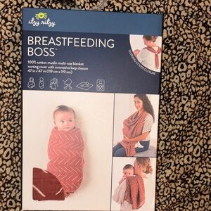Itzy Ritzy Breastfeeding Boss Nursing Cover in Red and White